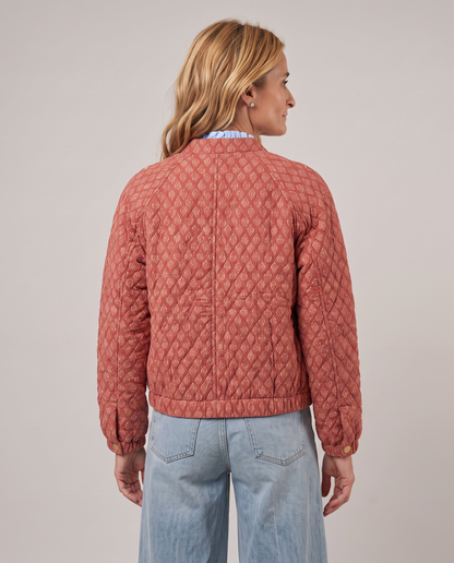 Chaqueta Corta de Rombos con Manga Farol