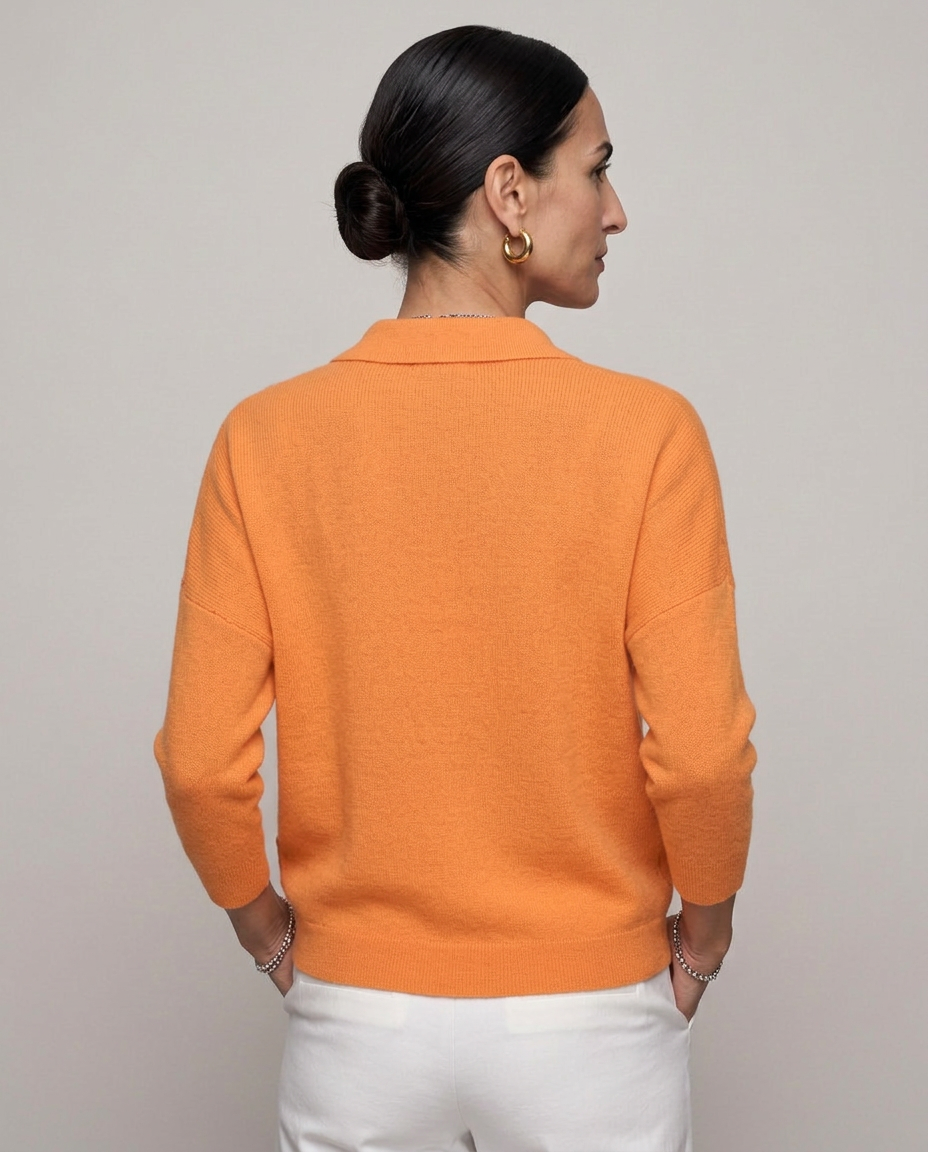 Cárdigan de punto con cuello de camisa