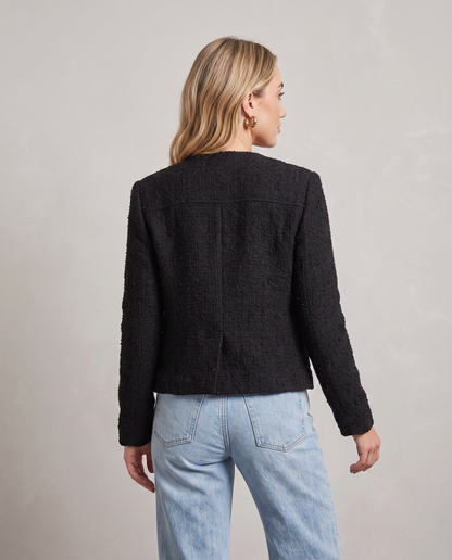 Chaqueta Corta de Bouclé con Botones Joya