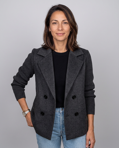 Chaqueta Cruzada Elena — Mangas de Punto
