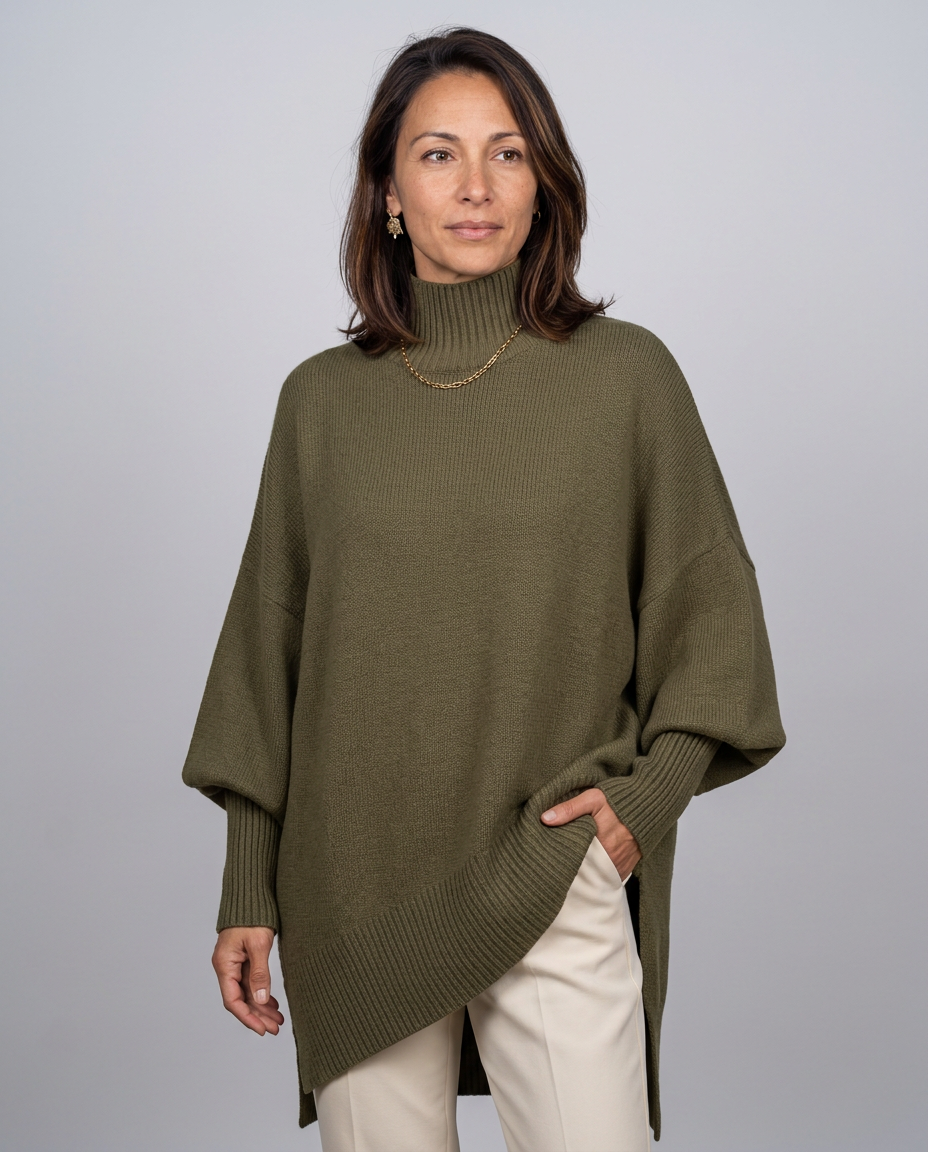 Jersey oversize con aberturas laterales