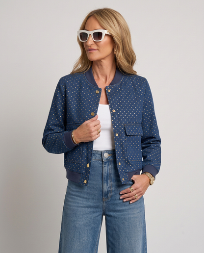 Chaqueta bomber vaquera de lunares
