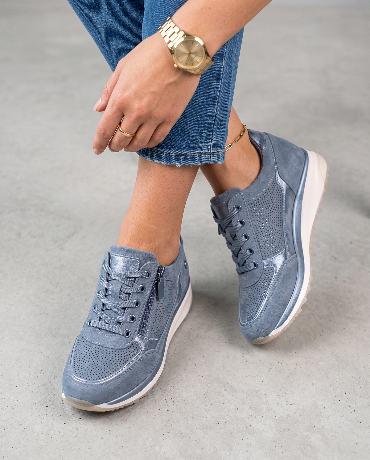 Zapatillas Cómodas con Cremallera Lateral