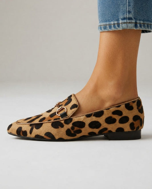 Mocasín Serena — Leopardo con herraje