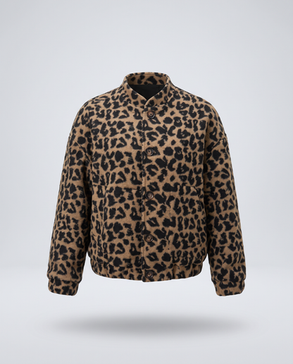 Chaqueta Camisa con Estampado Animal