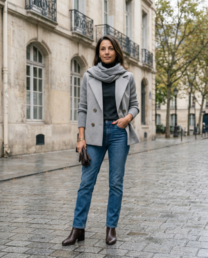 Chaqueta Cruzada Elena — Mangas de Punto