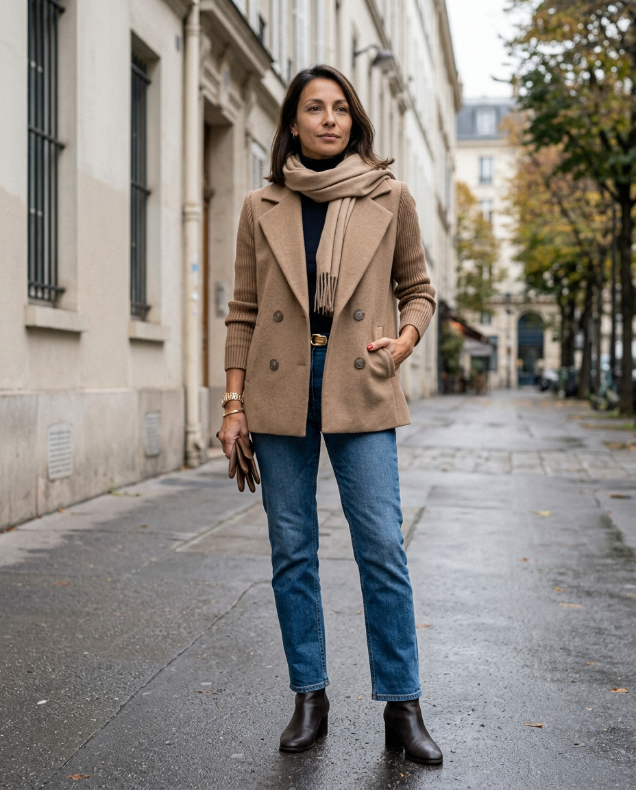Chaqueta Cruzada Elena — Mangas de Punto