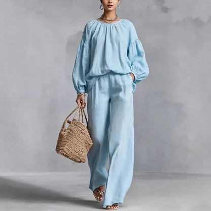 Clara Conjunto Holgado Con Pantalón Ancho