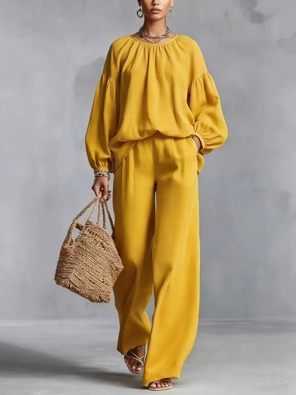 Clara Conjunto Holgado Con Pantalón Ancho