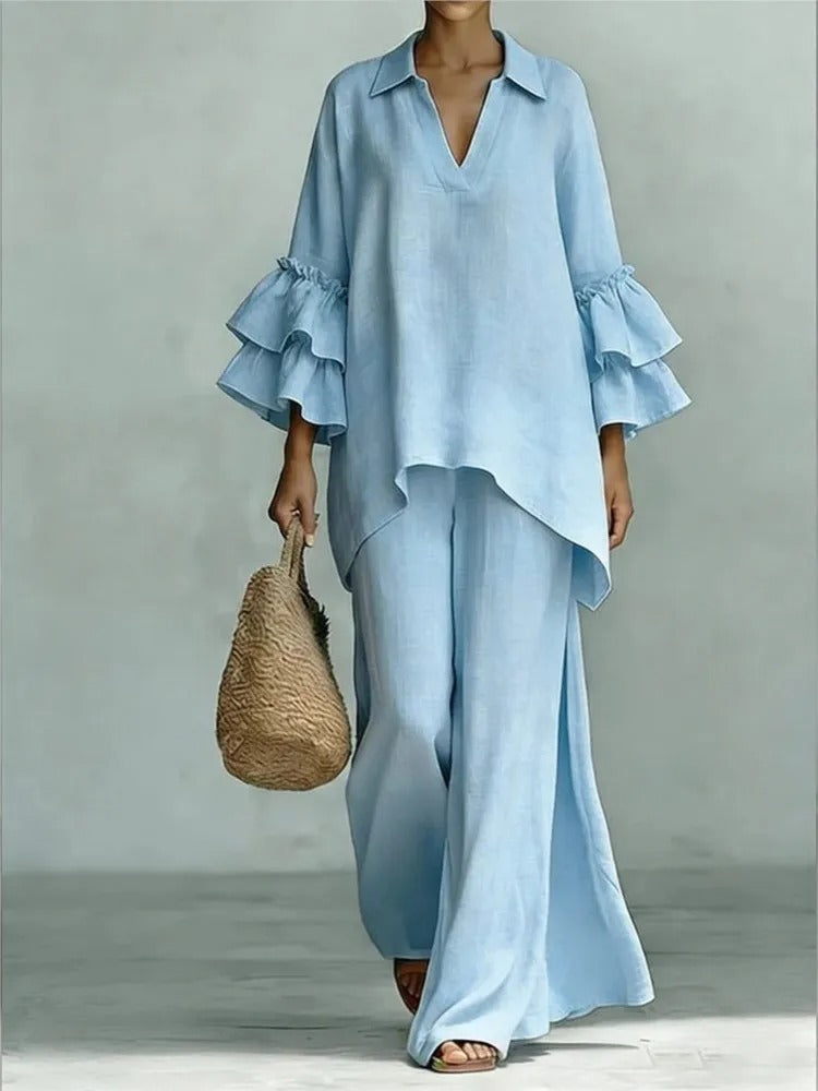 Conjunto Alba Algodón y Lino de Movimiento Elegante
