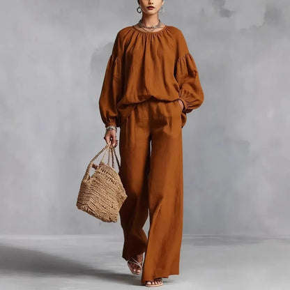 Clara Conjunto Holgado Con Pantalón Ancho