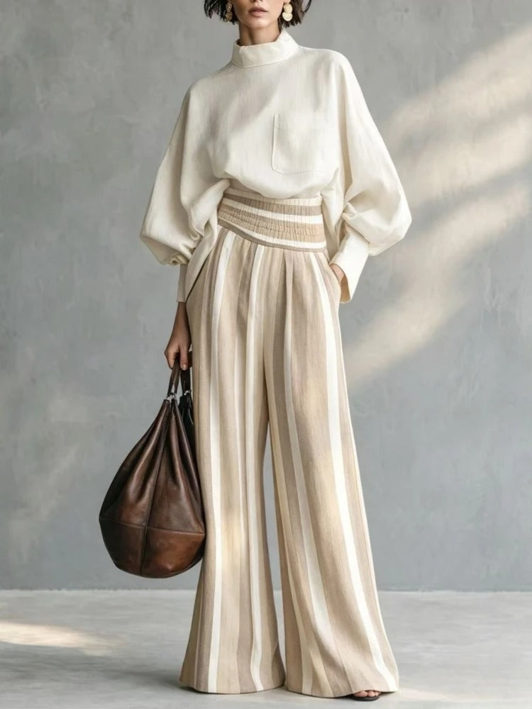 Catalina Conjunto De Dos Piezas Con Pantalón A Rayas