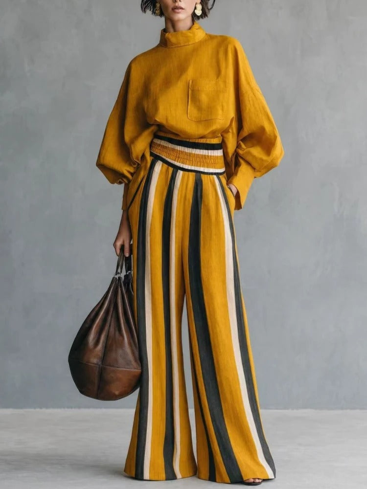 Catalina Conjunto De Dos Piezas Con Pantalón A Rayas