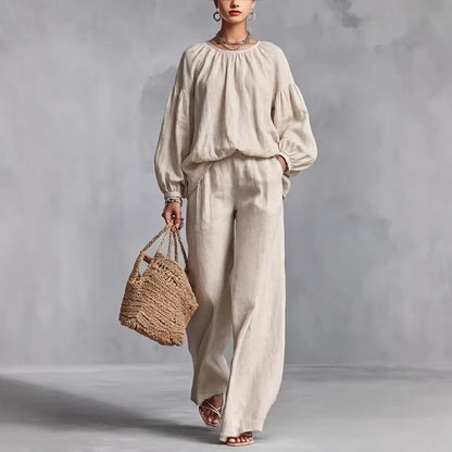 Clara Conjunto Holgado Con Pantalón Ancho