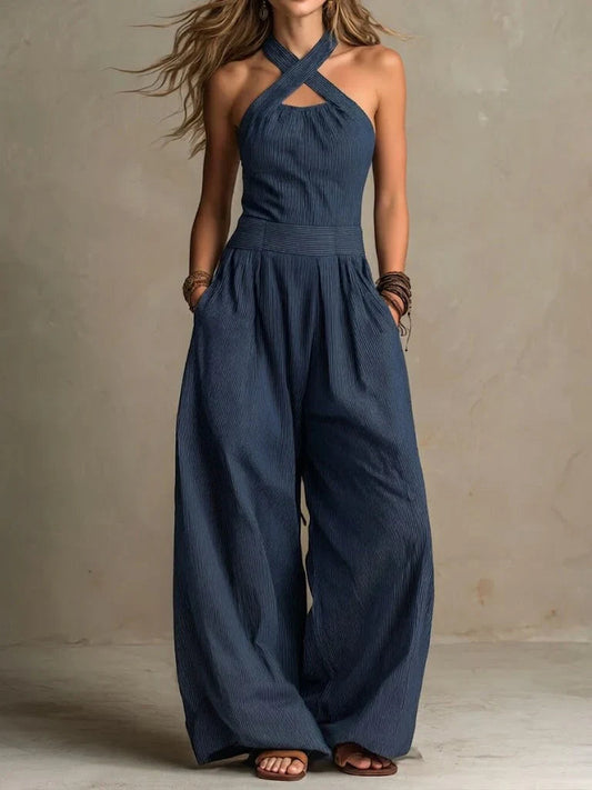 Mariela Mono Elegante con Escote Cruzado