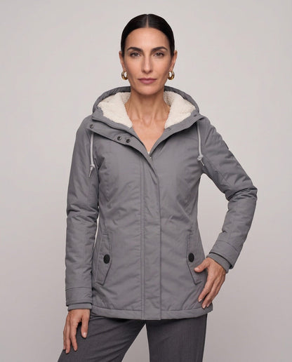 Parka Livigno — Acolchada con Interior de Sherpa y Capucha