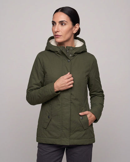 Parka Livigno — Acolchada con Interior de Sherpa y Capucha