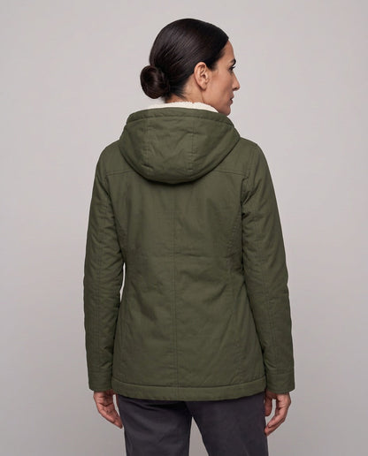 Parka Livigno — Acolchada con Interior de Sherpa y Capucha