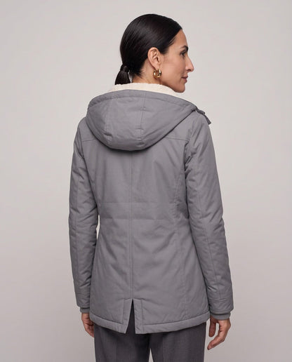 Parka Livigno — Acolchada con Interior de Sherpa y Capucha