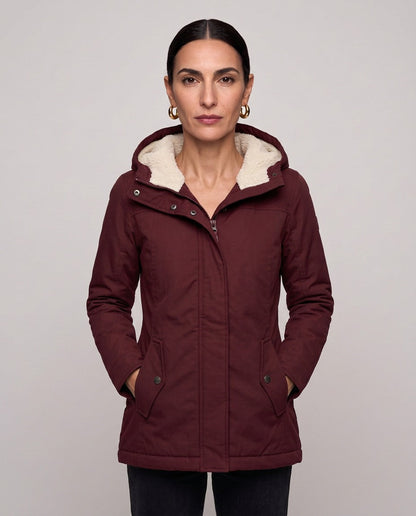 Parka Livigno — Acolchada con Interior de Sherpa y Capucha