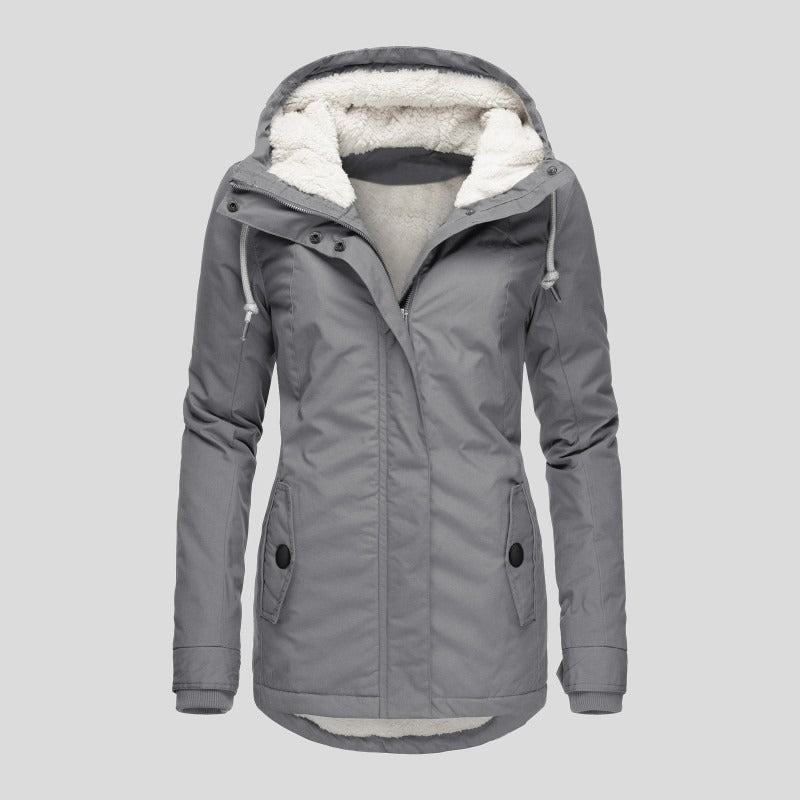 Parka Livigno — Acolchada con Interior de Sherpa y Capucha