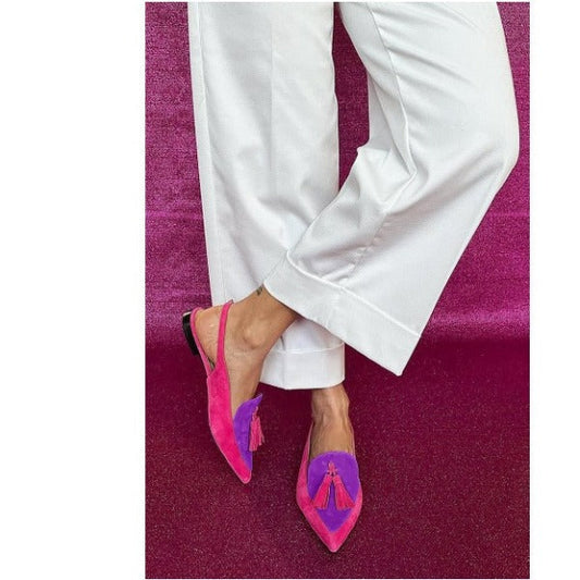 Slingback Elena — Fucsia y Morado