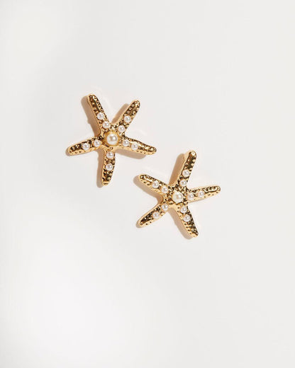 Pendientes Estrella de Mar en el Mar
