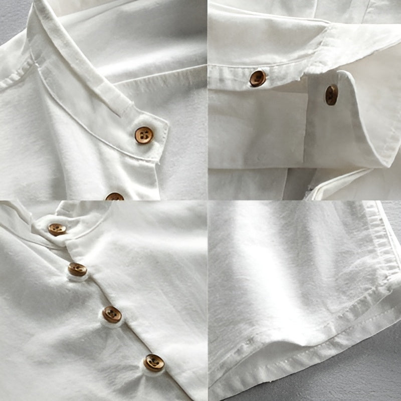 Andrés™ Camisa de estilo japonés – Diseño moderno y minimalista con sastrería de inspiración japonesa